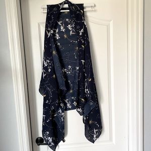 Sleeveless Open Front Tunic